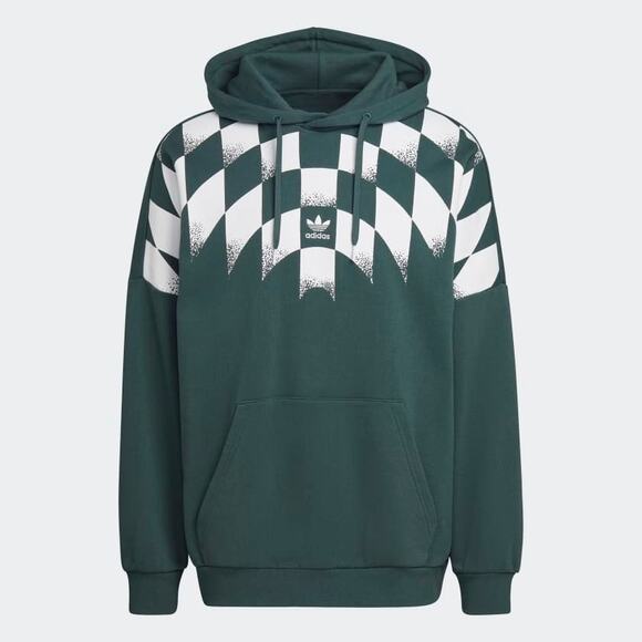 NWOT Adidas Originals Dark Green Rekive Graphic Pullover Hoodie Men's Size Large - Picture 1 of 3